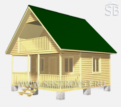 Проект деревянного дома 6х6 (D-19)