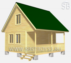 Проект деревянного дома 6х6 (D-10)