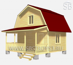 Проект деревянного дома 6х6 (D-12)