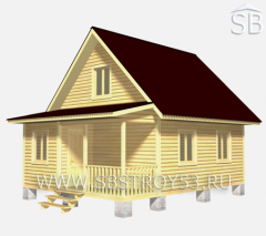 Проект деревянного дома 6х8 (D-18)